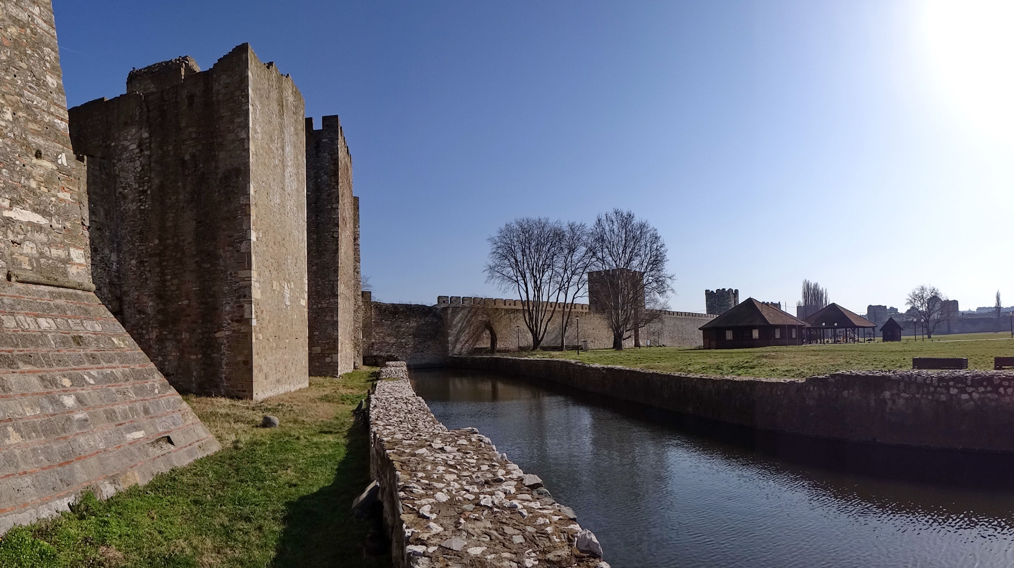 Smederevo Fortress moat and surrounding walls